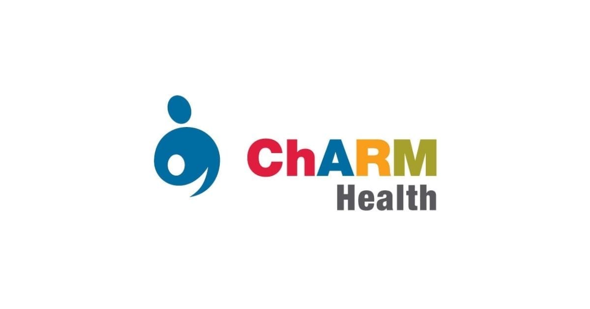 Charm health logo on a white background