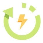 energy icon on a white background