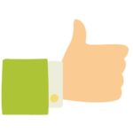 thumbs up icon on a white background