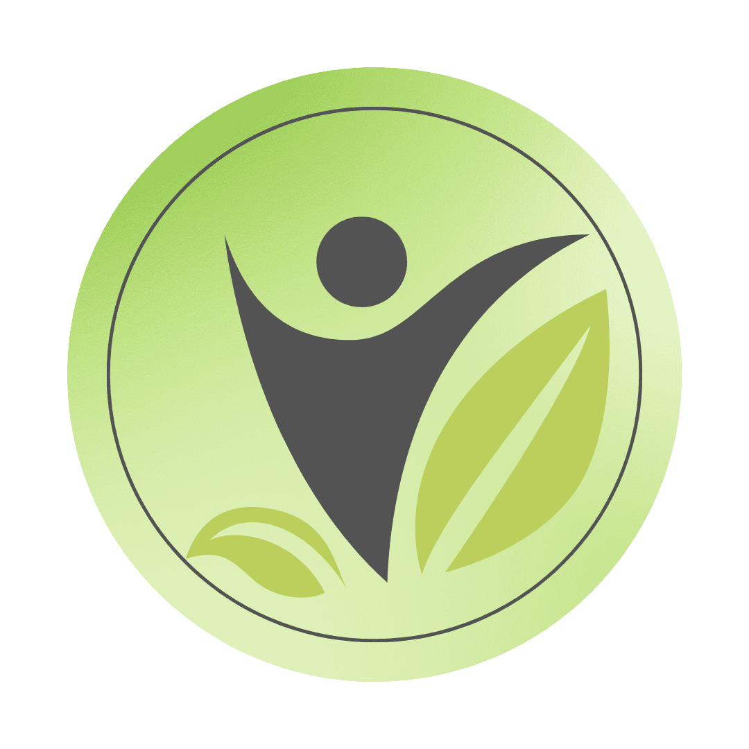 integrative care icon on a green circular frame on a transparent background