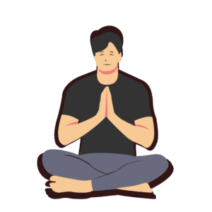 stress reduction icon on transparent background
