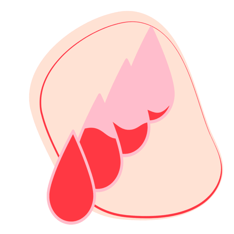 irregular periods icon on a transparent background
