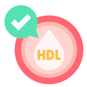 managing cholesterol levels icon on a transparent background